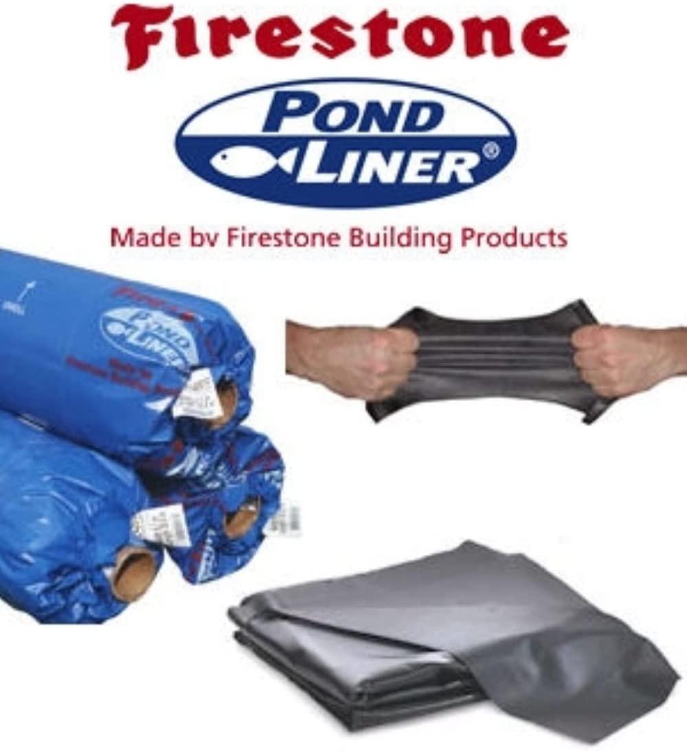 Firestone W56PL451015 EPDM Rubber Pond Liner, 10-Foot Length x 15-Foot Width x 0.045-Inch Thick