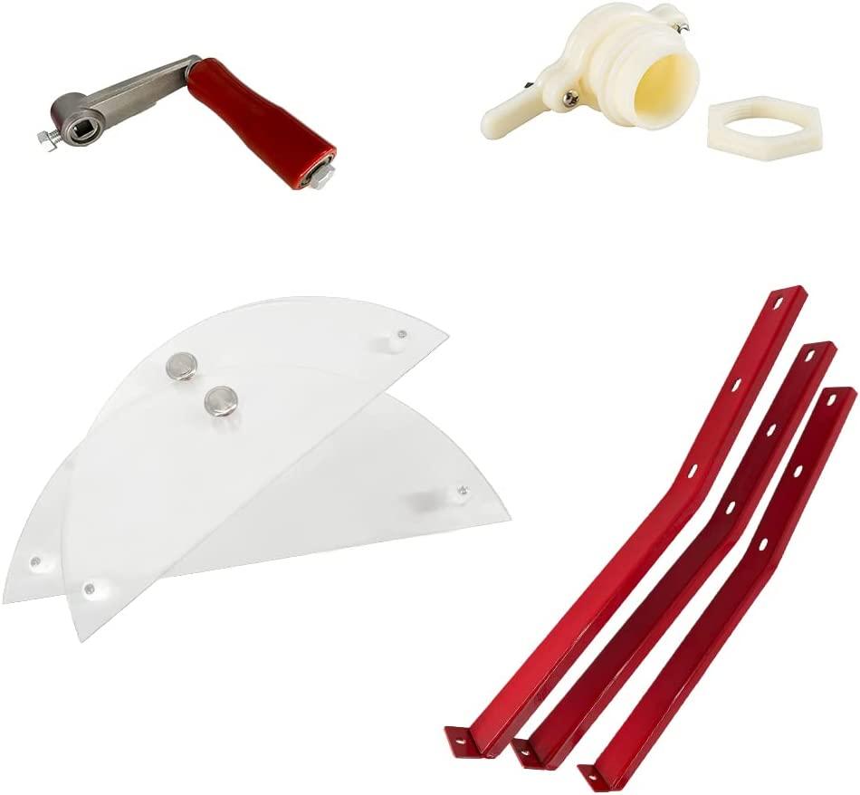 BeeCastle Honey Extractor Separator Kit 4 Frame  Steel Honeycomb Spinner Extractor, Manual Crank Beekeeping Extraction Equipment