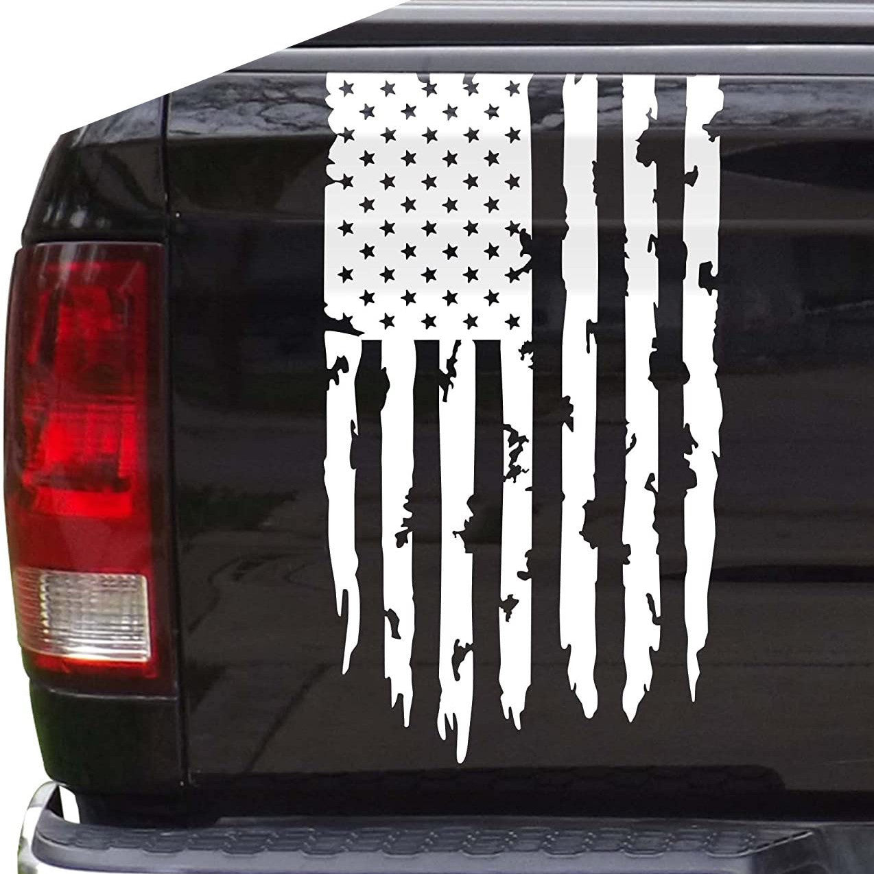 Show Your Patriotism with this American Flag Pickup Truck Car Sticker!