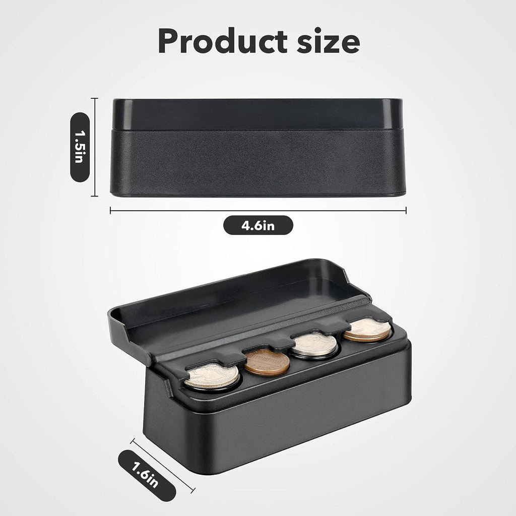 SINGARO Coin Holder for Car, Universal Car Coin Change Organizer, Car Coin Holder Compatible with Coins of Different Sizes, Car Interior Accessories, Suitable for Most Cars, Trucks