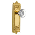 Egg and Dart Plate 2-3/4 in. Backset Polished Brass Privacy Bed/Bath Waldorf Door Knob