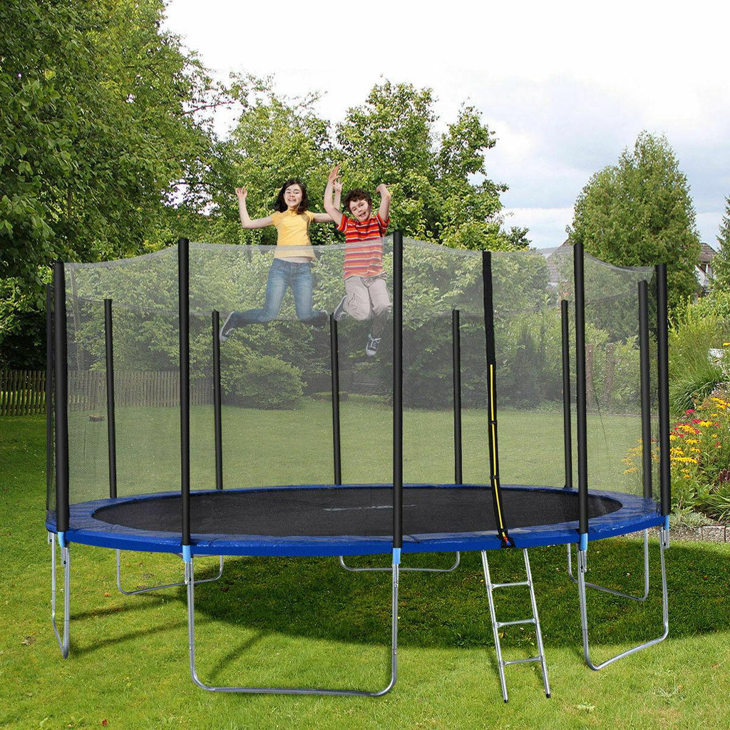 Gymax 16FT Trampoline Combo Bounce Jump Safety Enclosure Net