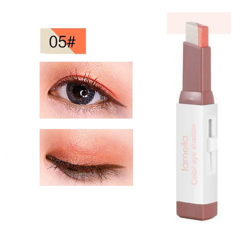 Lazy Eyeshadow Two Tone Gradient Eyeshadow Stick Waterproof Long Lasting Eye Makeup For Daily