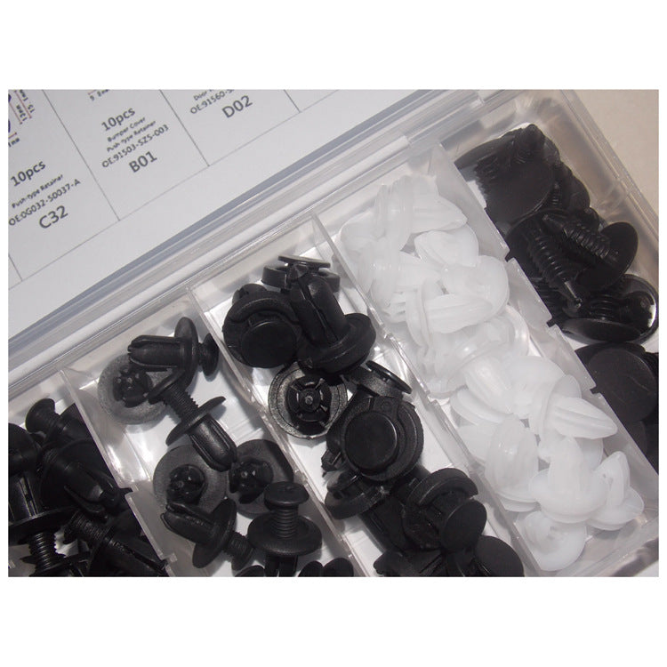 100pcs 6 Sizes Auto Parts Set, Auto Fastener Clip Mixed Car Body Push Retainer Pin Rivet ,Bumper Door Trim Panel Retainer Fastener Kit