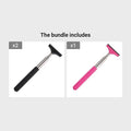 Portable Rearview Mirror Wiper Retractable Car Window Cleaning Brush With SponCleaner Remover