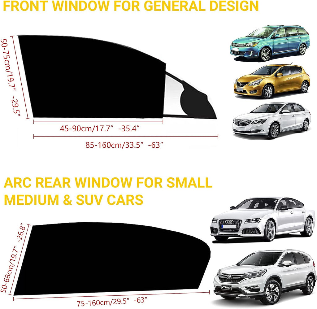 REACHTOP Car Window Shade for Baby, Car Window Screens, Sun Shade for Rear Window(2 Pack)