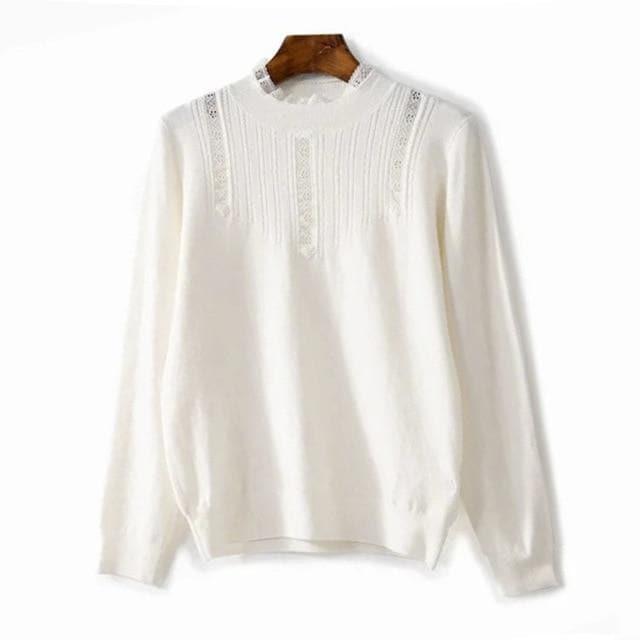 lace pachwork knitted sweater