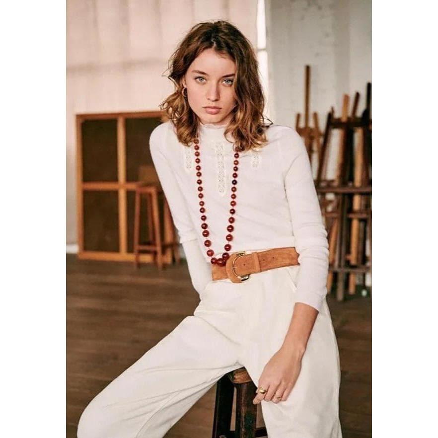 lace pachwork knitted sweater