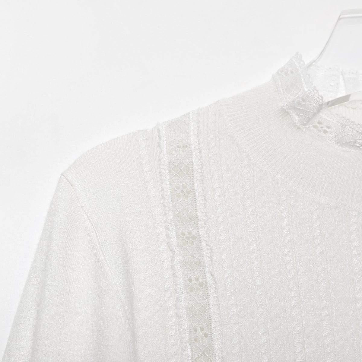 lace pachwork knitted sweater