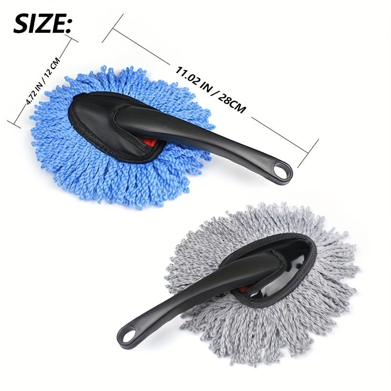 Car Dust Removal Made Easy - Small Duster Wipe, Soft Brush Cleaning Brush, Mini Bristle Brush &amp; Nanofiber Car Interior Accessories
