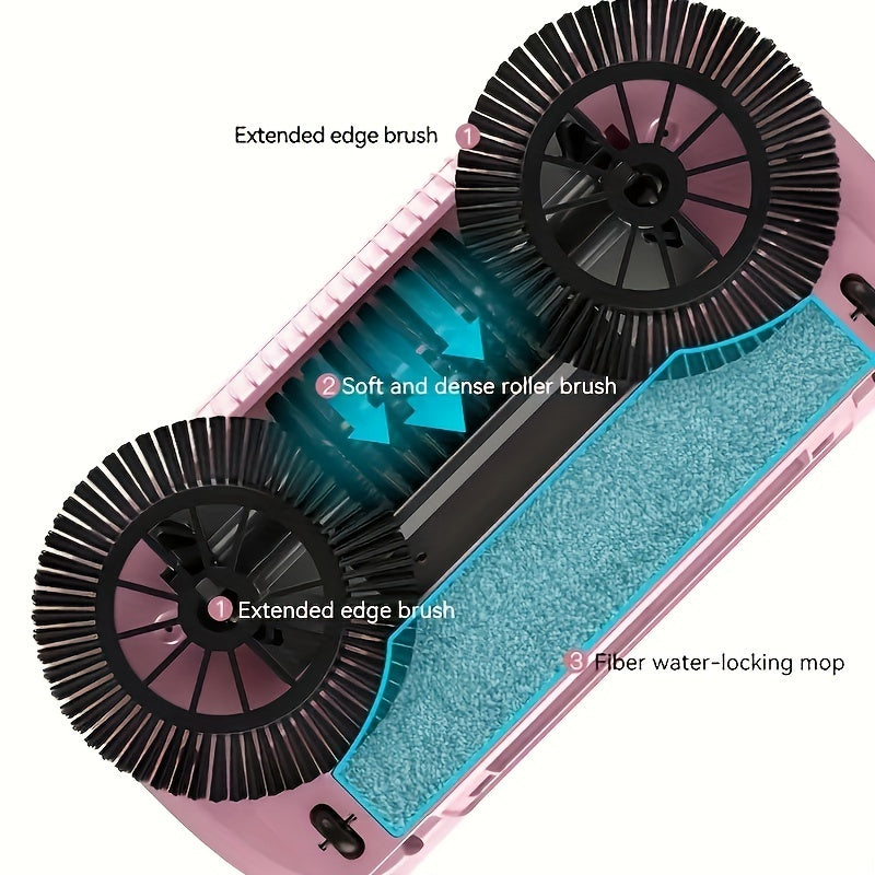 Upgraded Household Broom, Upgraded Hand Push Broom Dustpan Set, Small Portable Broom, Clean Dust Pet Hair, Hand Push Mop Cleaner