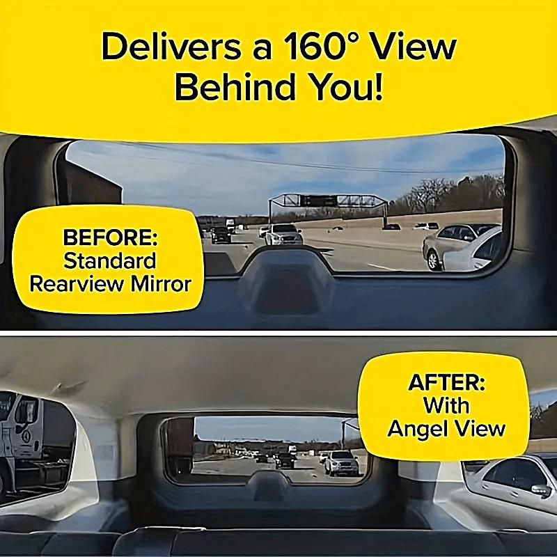 1pc Car Wide Angle Rearview Mirror Curved Interior LarField Of View Inside Mirror Blind Area Auxiliary Mirror