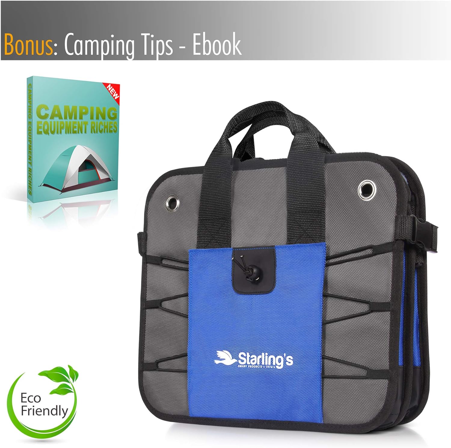 Starling's Car Trunk Organizer - Durable Storage SUV Cargo Organizer Adjustable, Blue