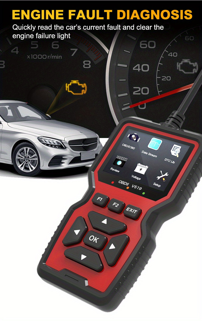 2023 Car Scanner: Obd2 Diagnostic Tool for Engine Fault Detection &amp; Removal, Battery VoltaReading &amp; Data Stream