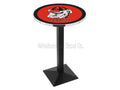 L217C42GA-Dog 42 In. Chrome Georgia Bulldog Pub Table