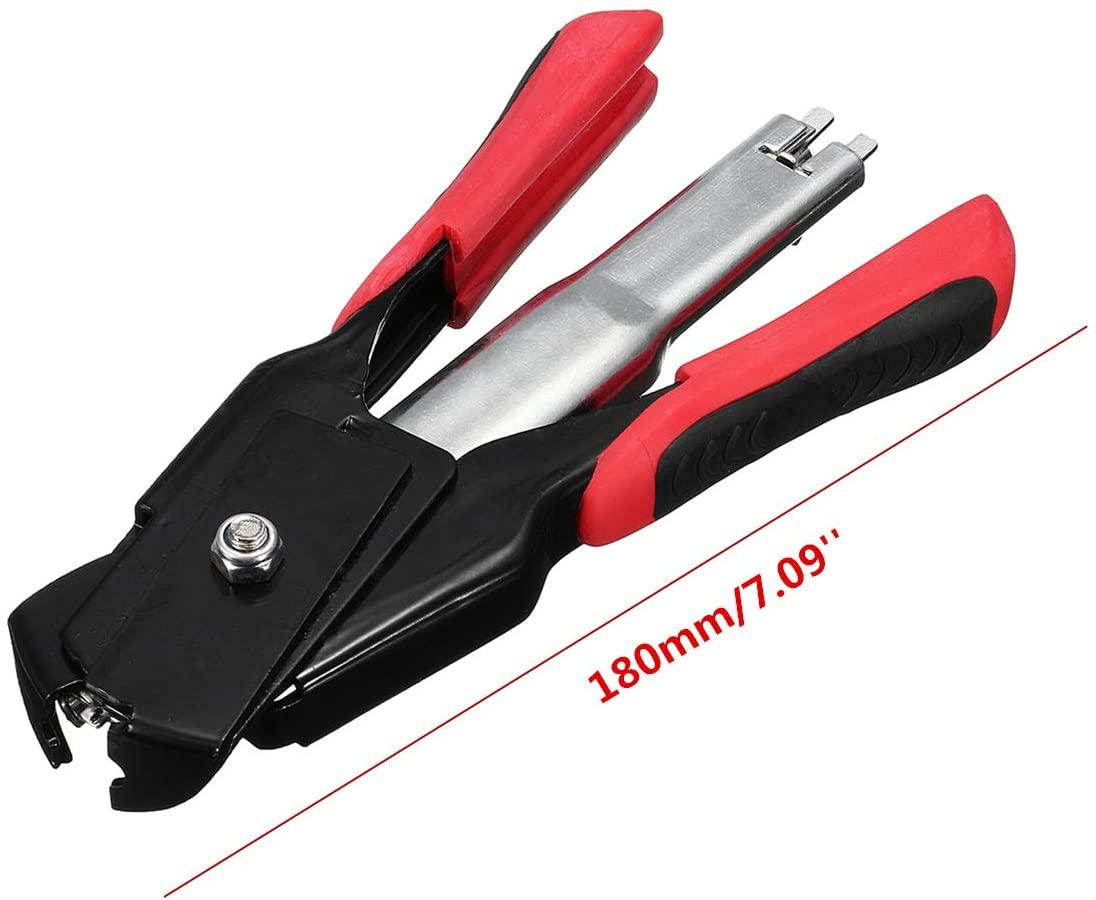 C.W.USJ Hand Tool Clips Hog Ring Manual C-Type Staple Feed Fence Fencing Nailer Pliers 2500pcs C-Type Household Tool