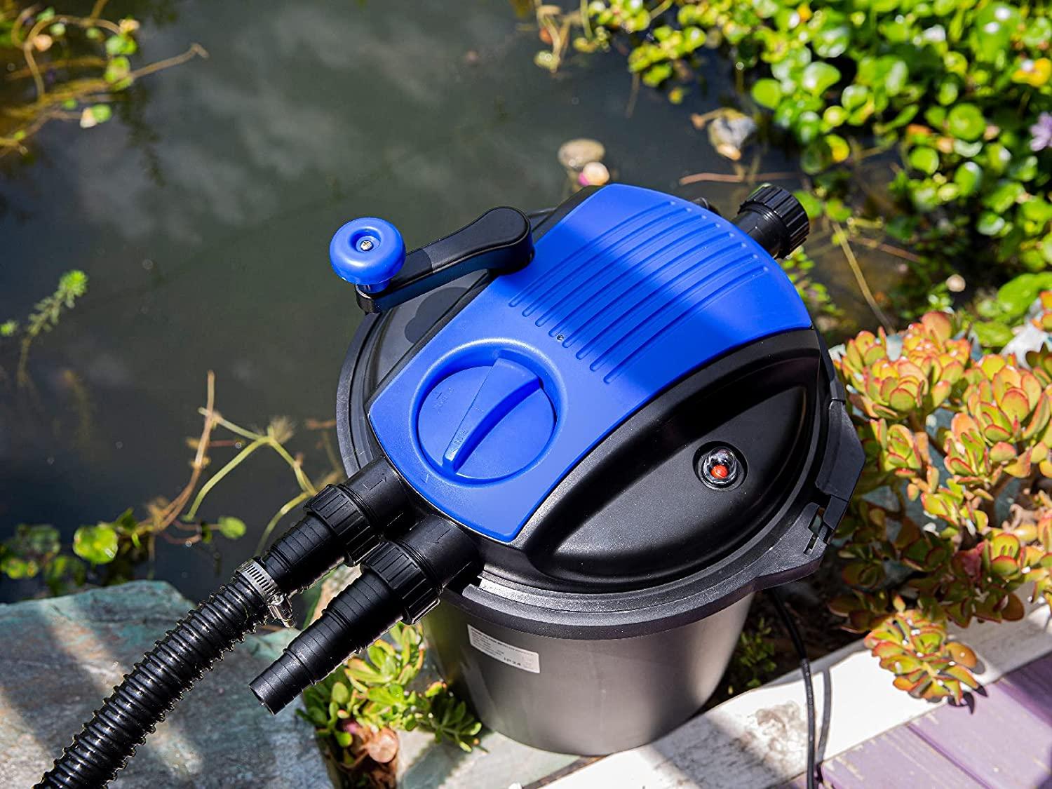Koi Pond Filter Pressure Filter Aquarium up to 10000L Koi Pond Garden Water up to 2700GPH