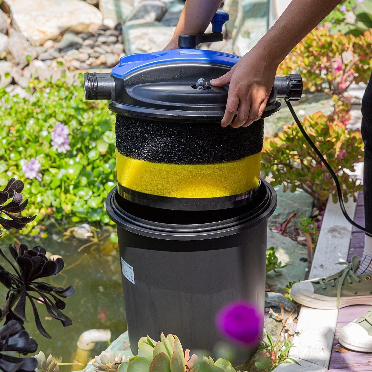 Koi Pond Filter Pressure Filter Aquarium up to 10000L Koi Pond Garden Water up to 2700GPH