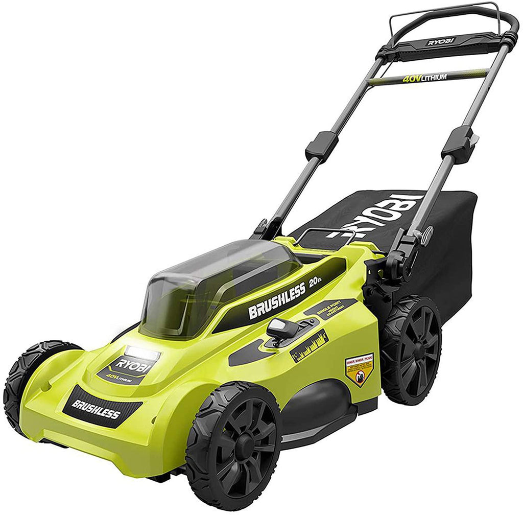 RYOBI Lawn Mower 20 in. 40-Volt Lithium-Ion Brushless Cordless Walk Behind
