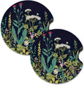 Nipichsha Car Cup Holder Coasters, Car Coasters for Cup Holders, 2 Pack Universal Anti Slip Insert Coasters, Rubber Car Cup Mat with A Finger Notch, Cute Car Interior Accessories for Women(Dandelion)