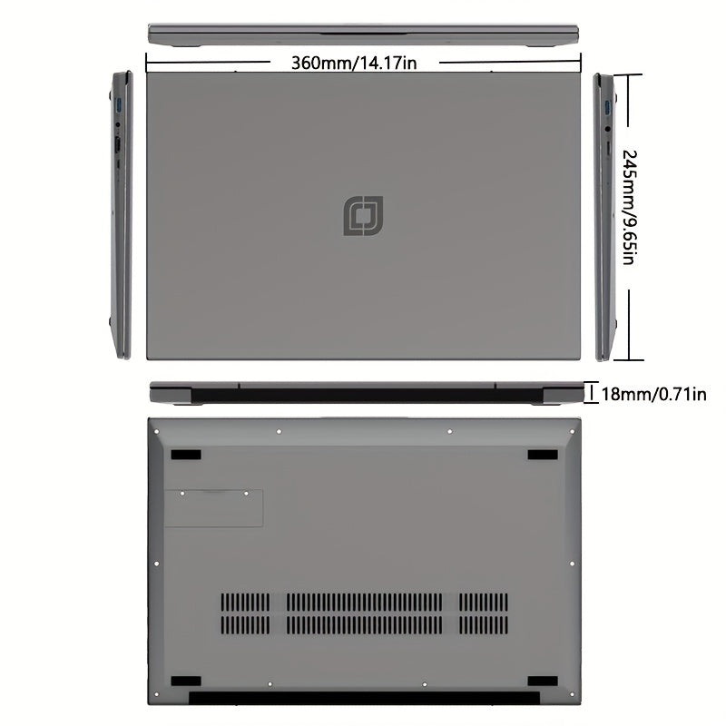 Jumper Laptop 16 Inch FHD Display, Intel Celeron Quad Core CPU, 4GB DDR4 128GB Storage, For Windows 11 Laptop Computer With Office 365 1-Year Subscription Included, 2 Stereo Speakers