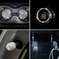 18pcs/set Light Luxury Hot Artificial Diamond Car Interior Set Crystal Steering Wheel Cover Mobile Phone Holder Women Car Interior Accessories