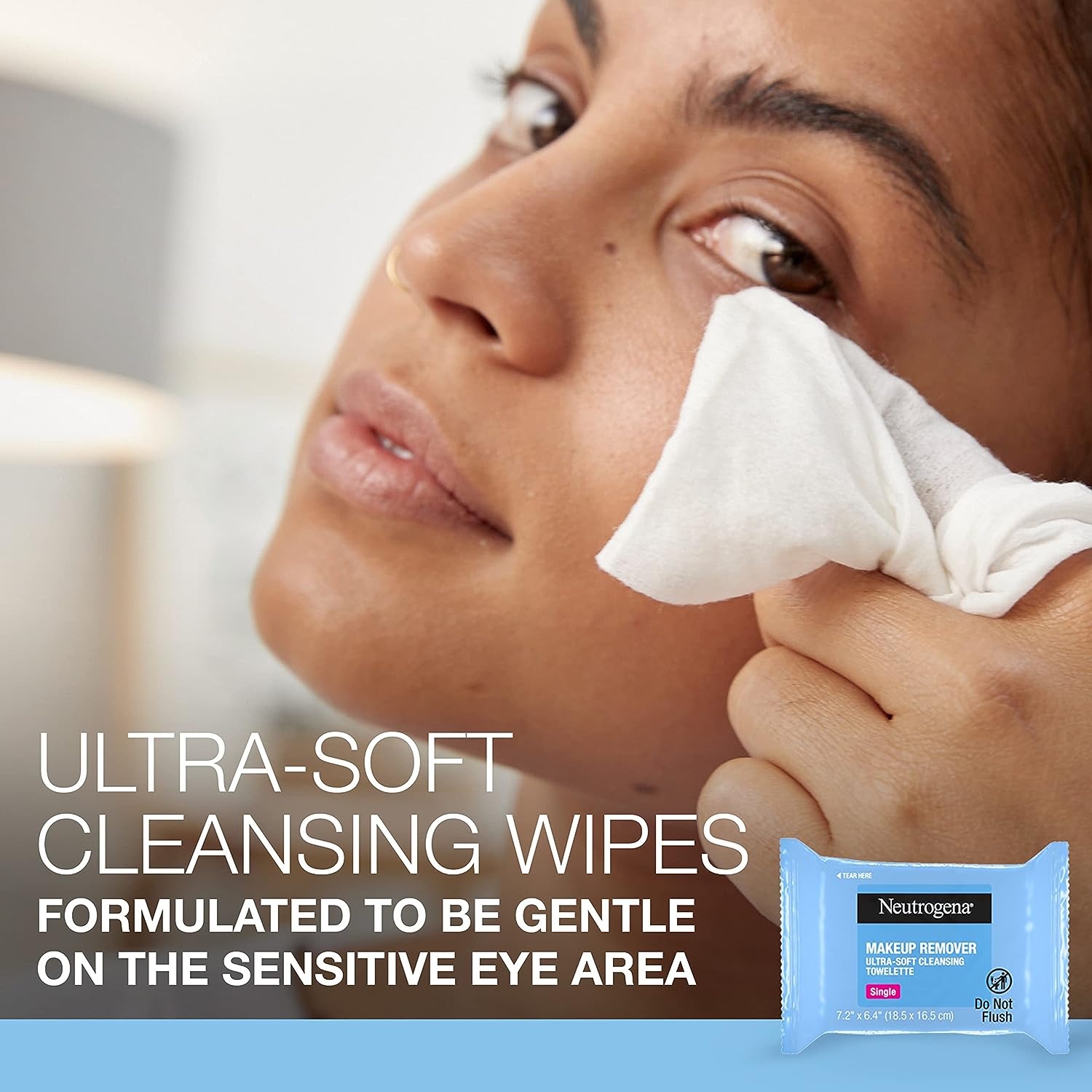 Neutrogena Makeup Remover Wipes Singles, Daily Facial Cleanser Towelettes, Gently Removes Oil &amp; Makeup, Alcohol-Free Makeup Wipes, Individually Wrapped, 20 ct