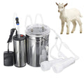 Goat MilMachine Kit for Sheep Portable Electric Milker MilMachine with 2 Teat Cups, Vacuum Pump Food Silicone Grade Hose 2L