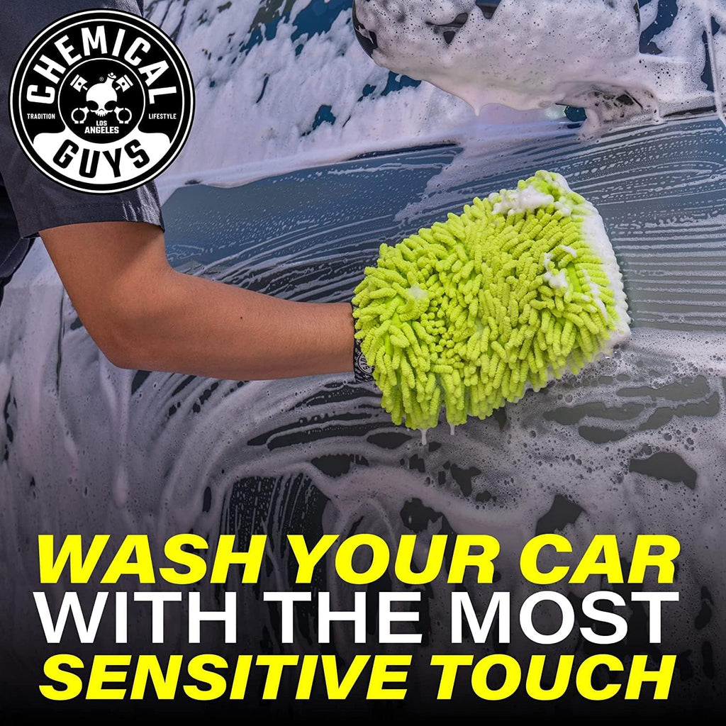 Chemical Guys CWS_402M Car Wash Starter Bundle – Mr. Pink Foaming Car Wash Soap, 128 oz fl oz (1 Gallon) with Green Chenille Wash Mitt (2 Items) Works on Cars, Trucks, SUVs, Jeeps, RVs &amp; More