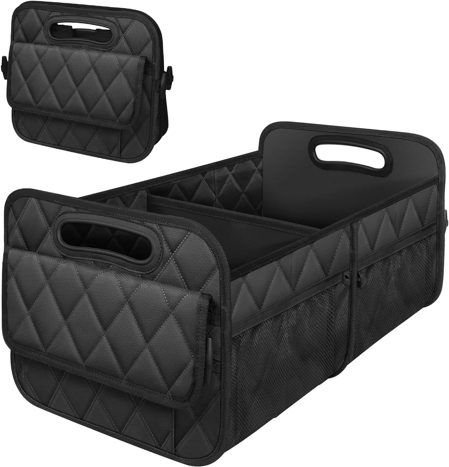 Deosk Car Trunk Organzier and Storage with 6 Big Pocket,Car Accessories for Women/Men 70L Waterproof Polyester Trunk Organzier for Car/SUV/Minivan/Truck(Large, Black)