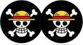 Car Cup Holder Coaster for Anime One Piece Skull Skeleton Silicone 2.75" Car Coaster Onepiece Car Cup Holder Insert Coasters by FLYEEGO