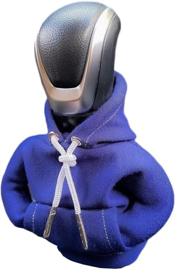 Car Shift Knob Hoodie, Funny Gear Shift Knob Shirt Sweater, Winter Warm Shift Knob Cover Sweater Shirt, Automotive Interior Novelty Accessories Decorations, Universal Fit Knob Cover Gift (Blue)