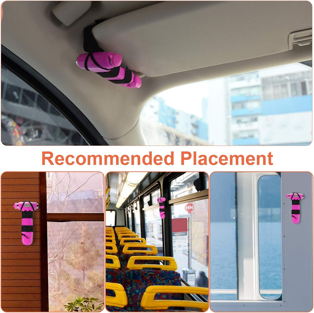 THINKWORK Car Safety Hammer for Teen Girl and Lady's Gifts, 2 Pack Three-in-One Emergency Escape Tool with Window Breaker and Seat Belt Cutter, Safety Emergency Car Escape Tool for Family, Children.
