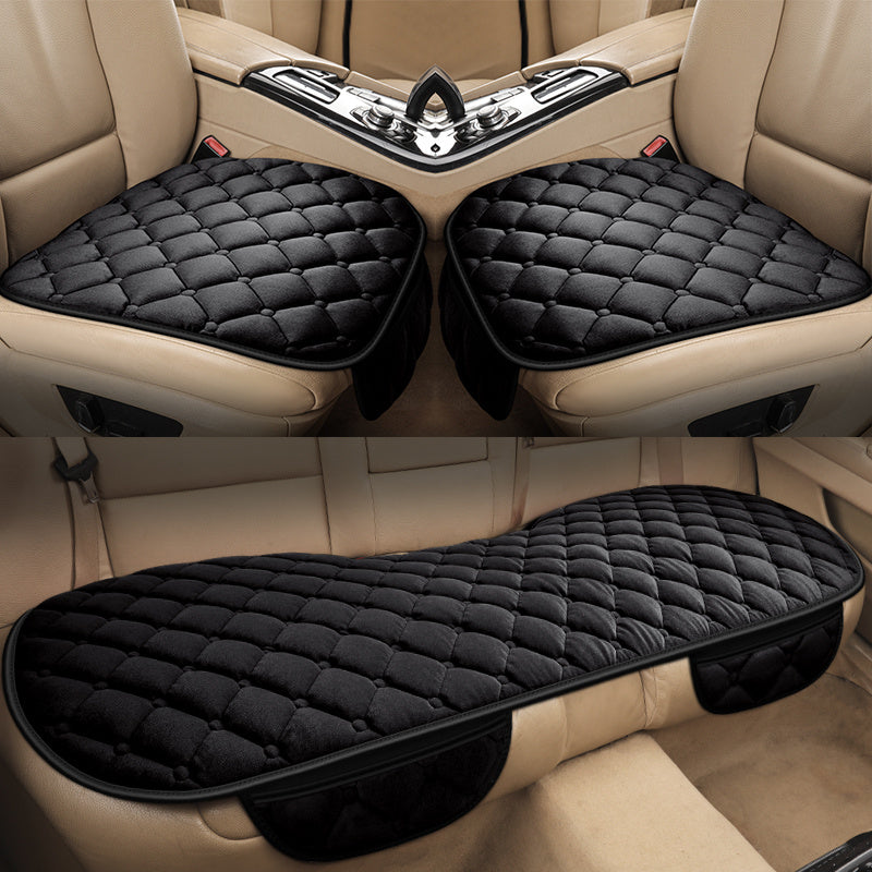Car cushion winter plush automotive cushion car accessories three sets of single piece warm cushion automotive supplies