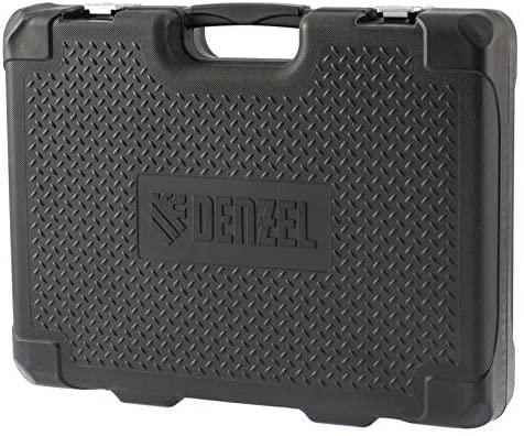 DENZEL Tool kit 140pcs [ Ratchet combination 1/4, 3/8, 1/2 inch ] [ 4 Extension Bar ] [ Connection Scuare, Spinner, Bit Adapter, Socket Adapter ] Socket and bits (7714100)