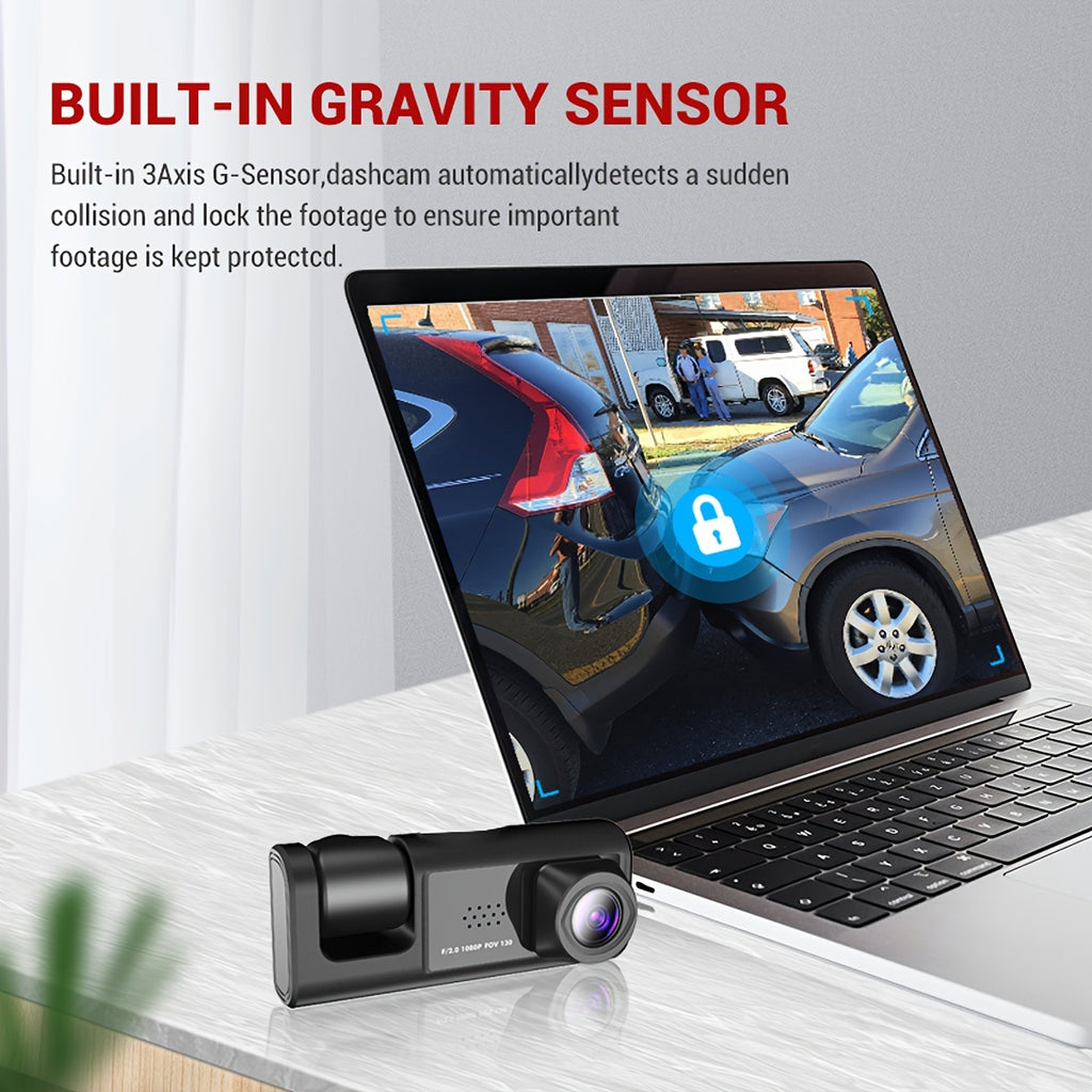Dash Cam For Cars,Front And Inside,1080P Dual Camera With IR Night Vision,Loop Recording,Car DVR Camera With 2 Inch IPS Screen,car Dashboard Video Cam