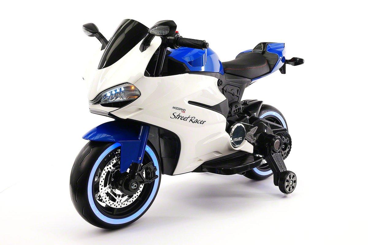CARZ4KIDS STREET RACER 12V ELECTRIC BATTERY OPPERATED KIDS RIDE ON TOY MOTORCYCLE CAR WITH MP3 PLAYER| BLUE