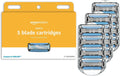 Amazon Basics 5-Blade Razor Refills for Men with Dual Lubrication and Precision Beard Trimmer, 12 Cartridges (Fits Amazon Basics Razor Handles only) (Previously Solimo)