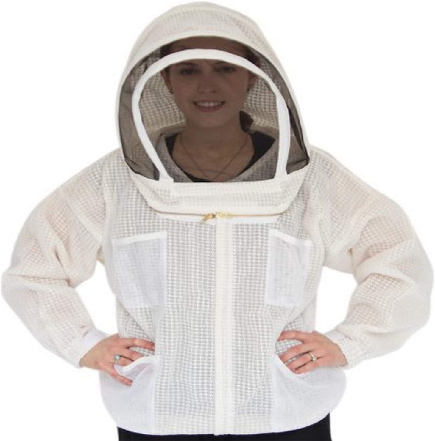 Ultra Breeze LarBeekeeping Jacket with Veil, 1-Unit, White