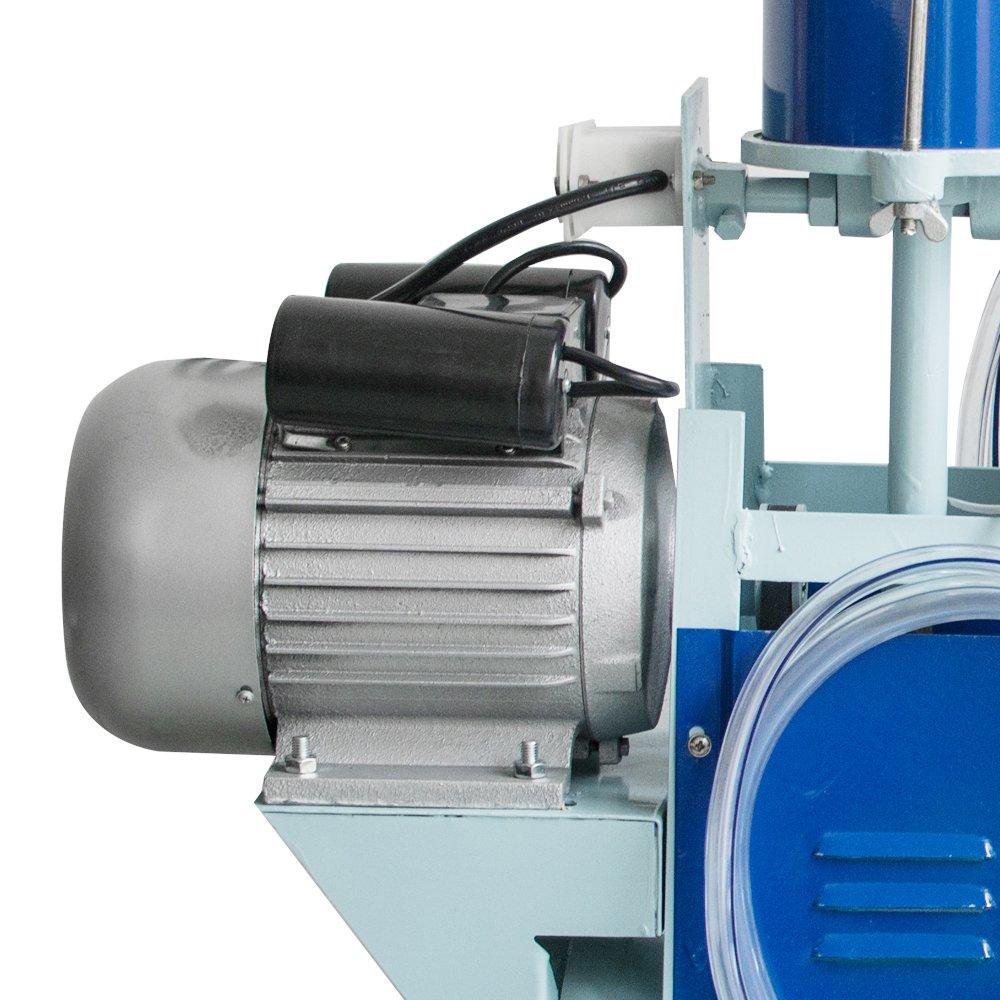 Enshey Electric MilMachine 25L 550W Argricultural Portable  Steel Farm Ewe MilMilker 1440rmp/min Single Bucket Piston Tank Container Barrel Set Kit for Cows Cattle or Sheep
