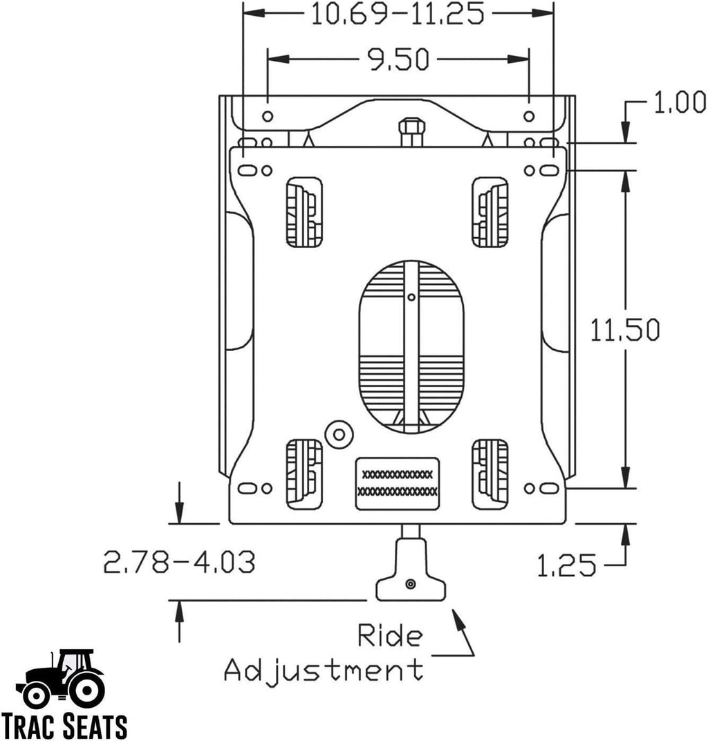 TRAC SEATS Seat Suspension Kit for Bad Boy Zero Turn Mowers - Rebel, Maverick, Rogue, Outlaw, Avenger, Elite Models and More - SAME DAY - 1 Year Warranty