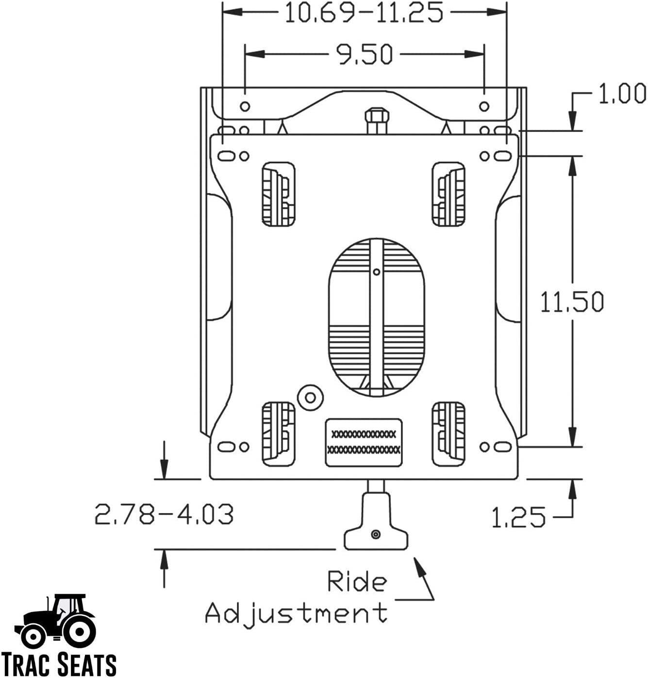 TRAC SEATS Seat Suspension Kit for Bad Boy Zero Turn Mowers - Rebel, Maverick, Rogue, Outlaw, Avenger, Elite Models and More - SAME DAY - 1 Year Warranty