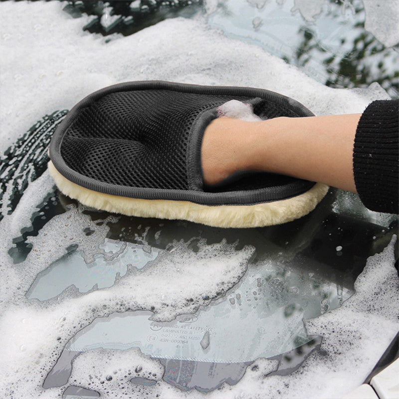 Car Brush Cleaner Wool Soft Gloves 15*25cm Car Cleaning