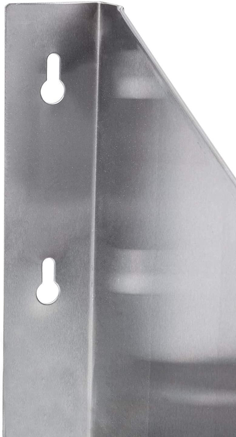 AmGood  Steel Microwave Shelf | Metal Appliance Shelving | Heavy Duty | Commercial Grade | Wall Mount | NSF Certified | Silver (24" Length x 24" Width)