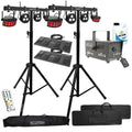 (2) Chauvet DJ GigBar Flex Pack-n-Go Effect Lighting Systems with Stands & Fog Machine Package