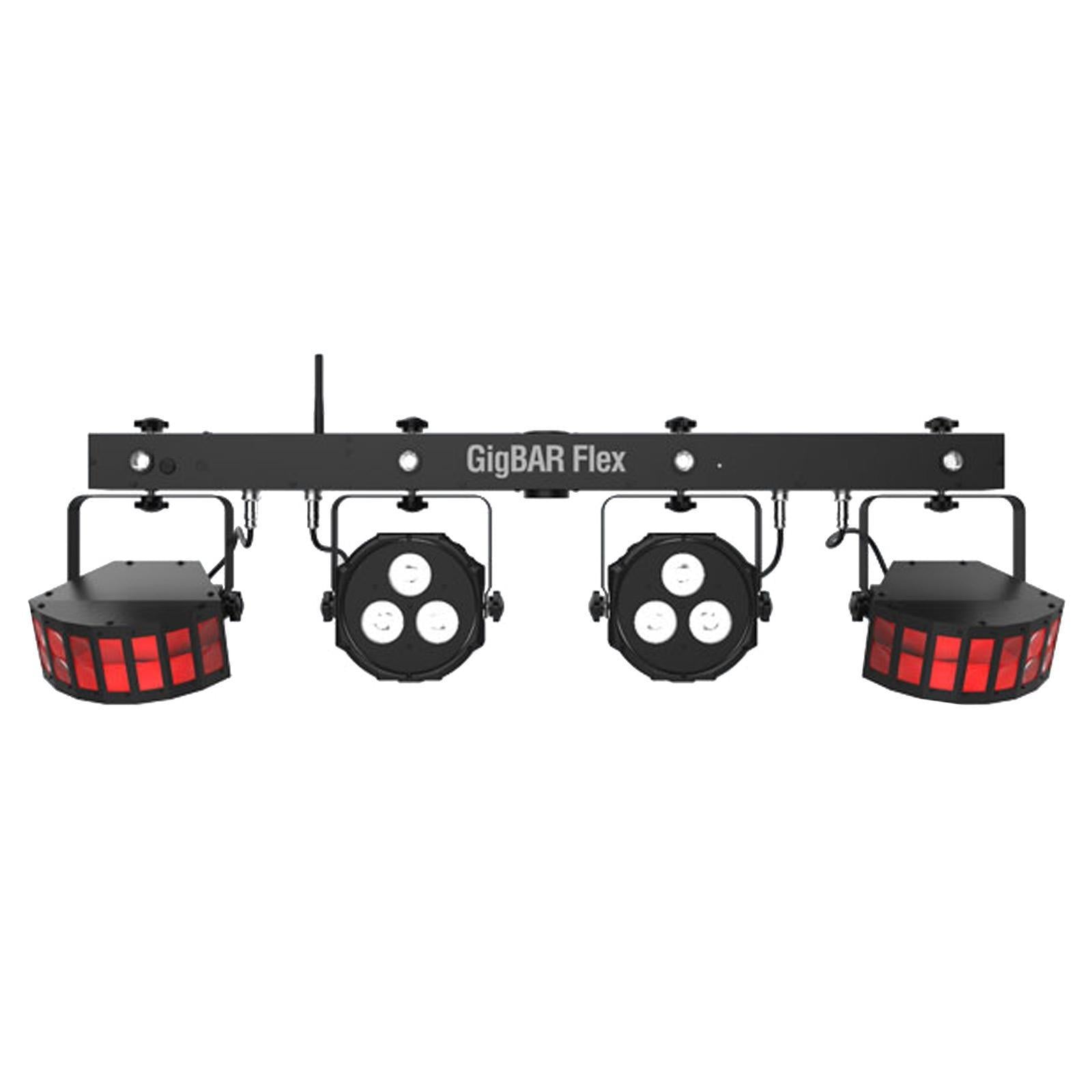 (2) Chauvet DJ GigBar Flex Pack-n-Go Effect Lighting Systems with Stands & Fog Machine Package