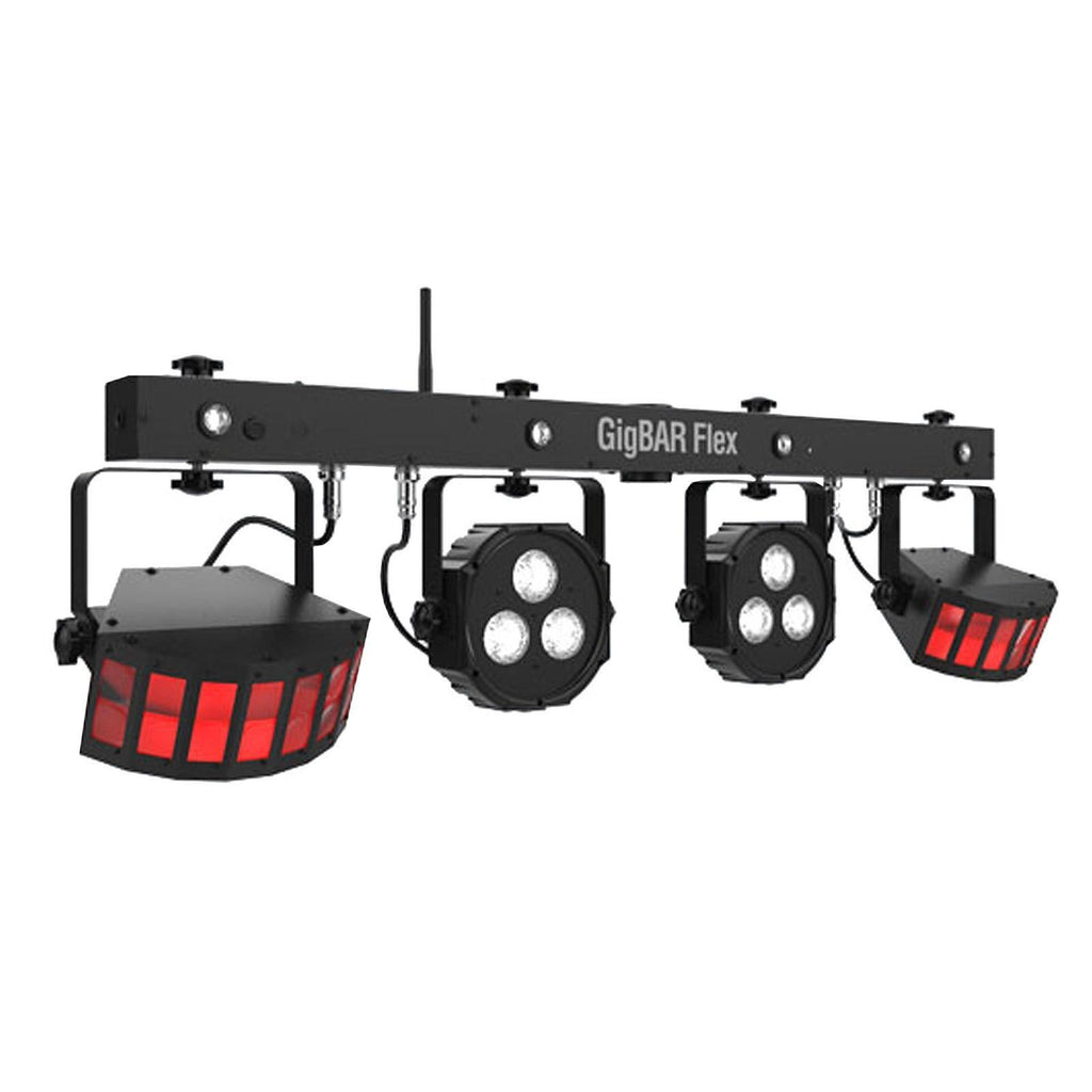 (2) Chauvet DJ GigBar Flex Pack-n-Go Effect Lighting Systems with Stands & Fog Machine Package
