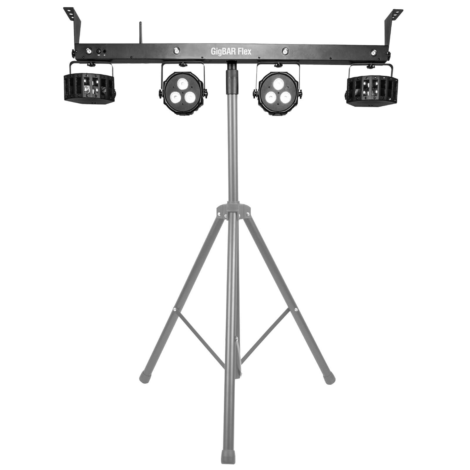 Chauvet DJ GigBar Flex Pack-n-Go Effect Lighting System with Fog Machine & Tripod Stand Package