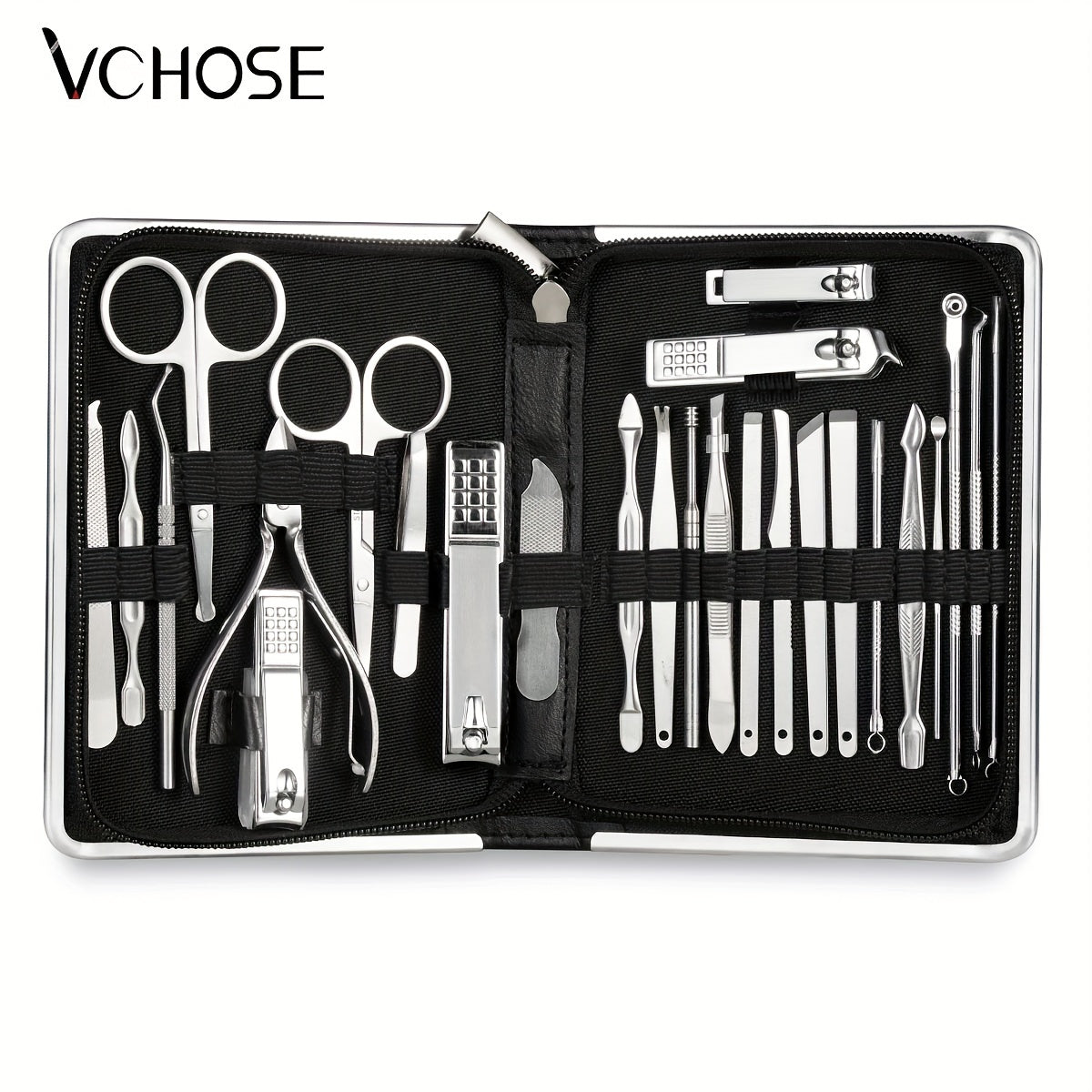 Nail Clipper Set 11/26pcs Set Manicure Set  Anti Splash Fingernail Cutter  Steel Nail Scissor Cuticle Tools