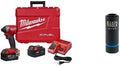 Milwaukee (MLW 2853-22) M18 Fuel 1/4IN Hex Impact Driver XC Kit & Klein Tools 66001 2-in-1 Impact Socket, Socket Wrench Sizes 3/4-Inch and 9/16-Inch Hex, 12-Point Deep Socket with 1/2-Inch Drive